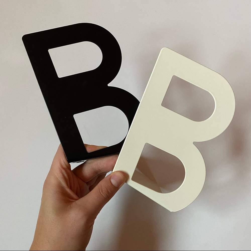 “B” ikea bookends